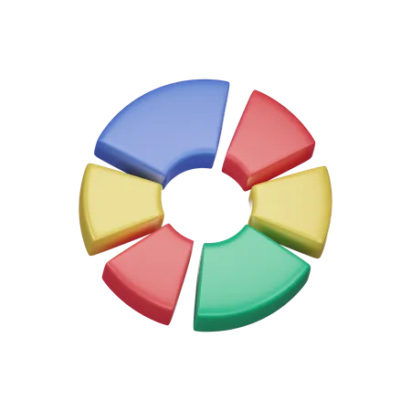 Gráfico circular  3D Icon