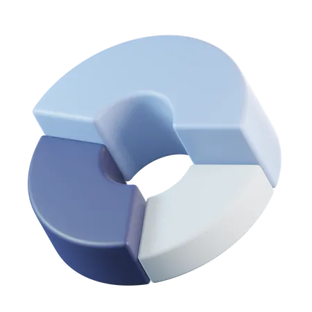 Gráfico circular  3D Icon