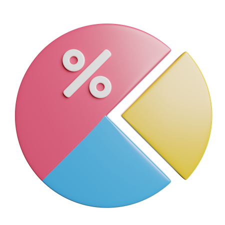 Gráfico circular  3D Icon