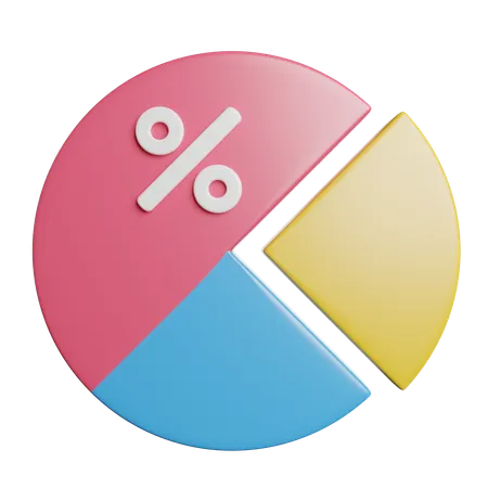 Gráfico circular  3D Icon