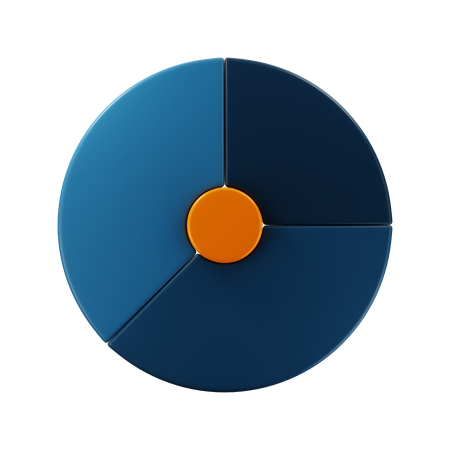 Gráfico circular  3D Icon