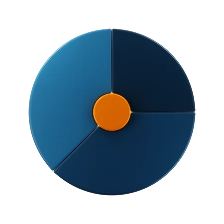 Gráfico circular  3D Icon