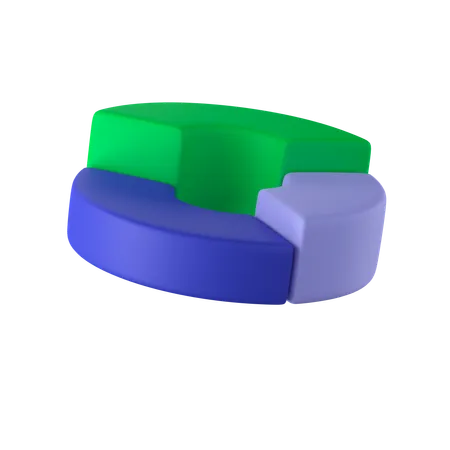 Gráfico circular  3D Icon