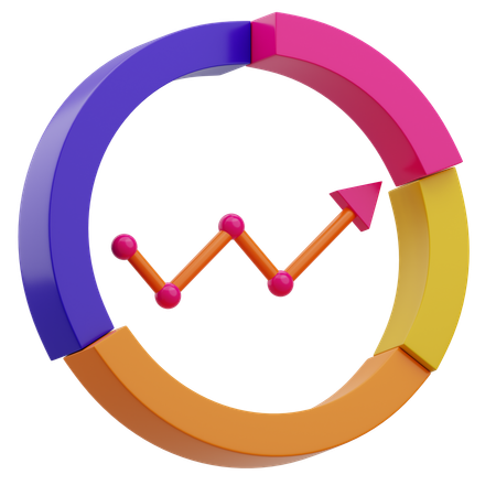 Gráfico circular  3D Icon