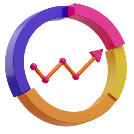 Gráfico circular  3D Icon