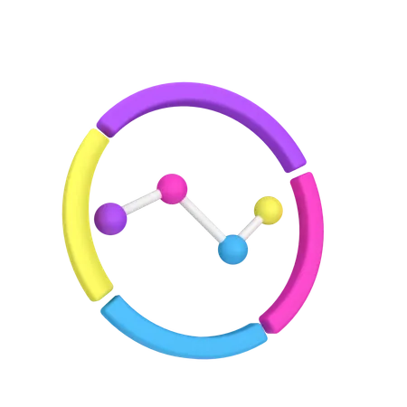 Gráfico circular  3D Icon