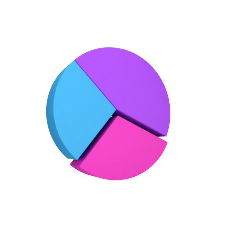 Gráfico circular  3D Icon