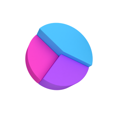 Gráfico circular  3D Icon