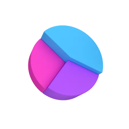 Gráfico circular  3D Icon