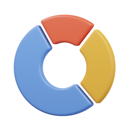 Gráfico circular  3D Icon