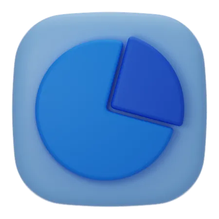 Gráfico circular  3D Icon