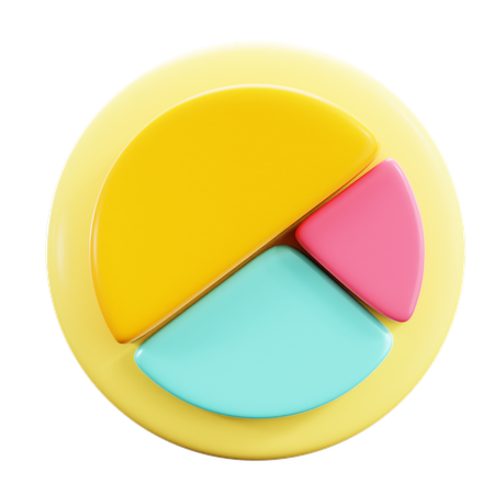 Gráfico circular  3D Icon