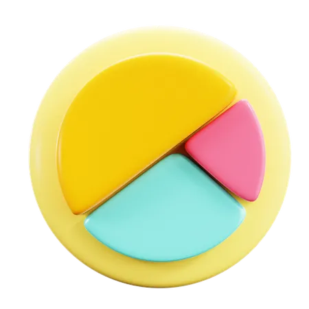 Gráfico circular  3D Icon