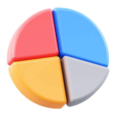 Gráfico circular  3D Icon