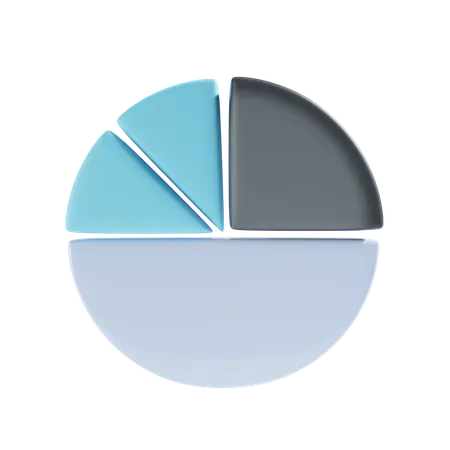 Gráfico circular  3D Icon