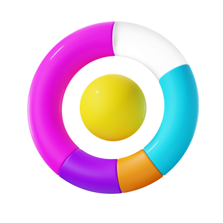 Gráfico circular  3D Icon