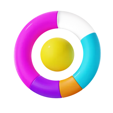 Gráfico circular  3D Icon