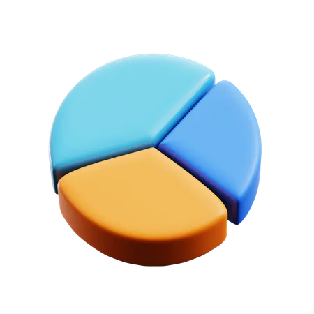 Gráfico circular  3D Icon