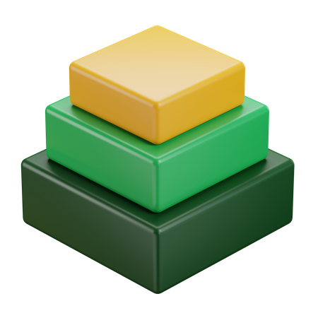 Gráfico circular  3D Icon