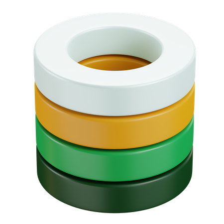 Gráfico circular  3D Icon