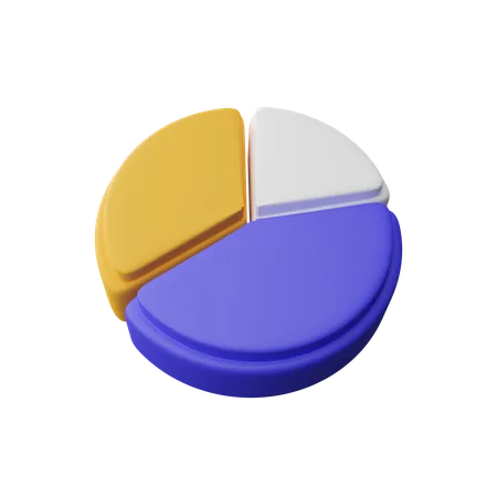 Gráfico circular  3D Icon