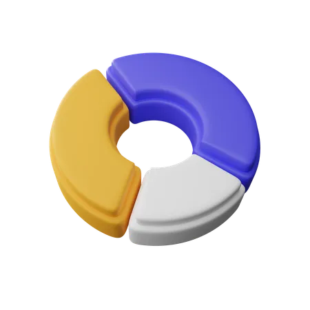 Gráfico circular  3D Icon