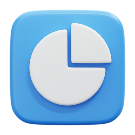 Gráfico circular  3D Icon