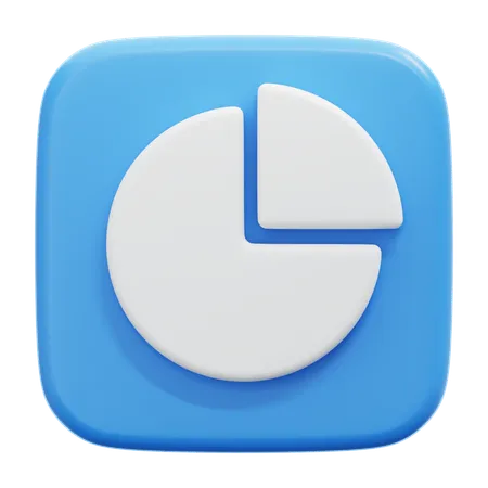 Gráfico circular  3D Icon