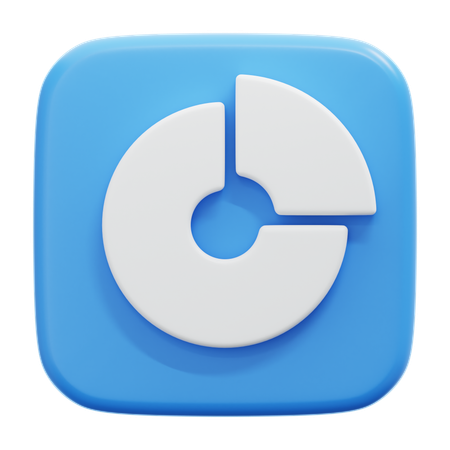 Gráfico circular  3D Icon