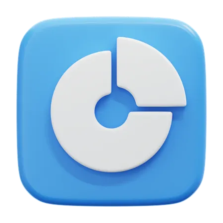 Gráfico circular  3D Icon