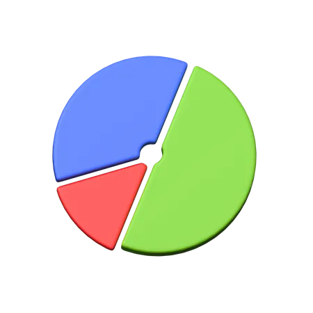 Gráfico circular  3D Icon