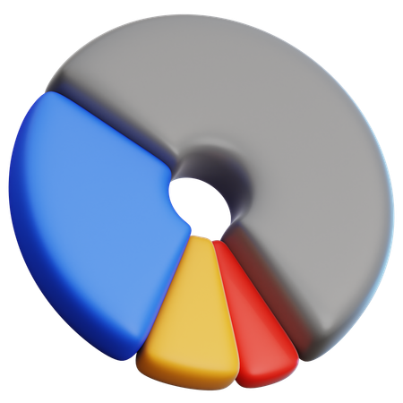 Gráfico circular  3D Icon