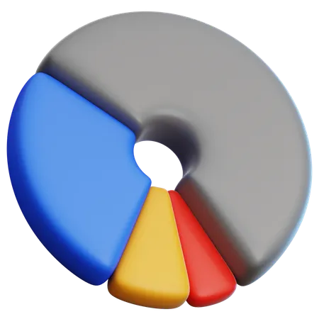 Gráfico circular  3D Icon