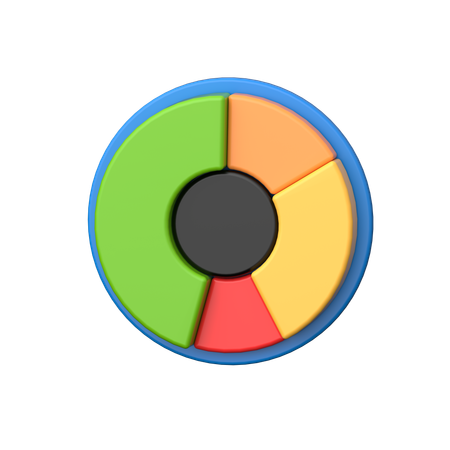 Gráfico circular  3D Icon