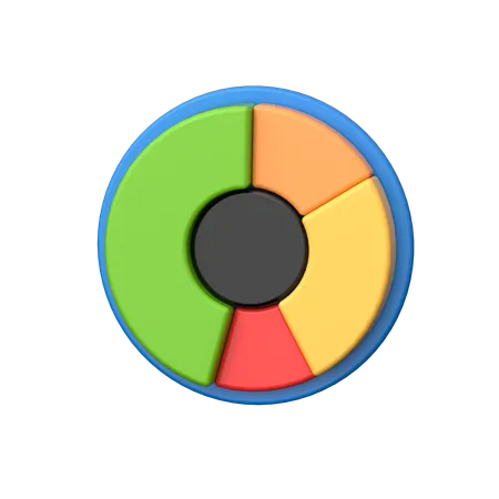 Gráfico circular  3D Icon