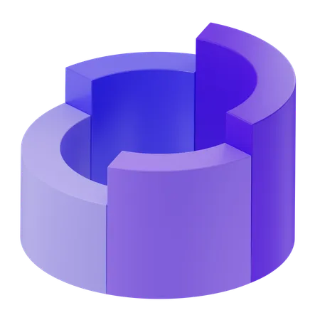 Gráfico circular  3D Icon