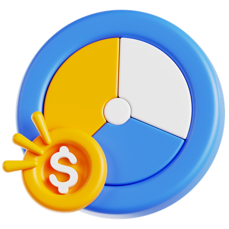 Gráfico circular  3D Icon