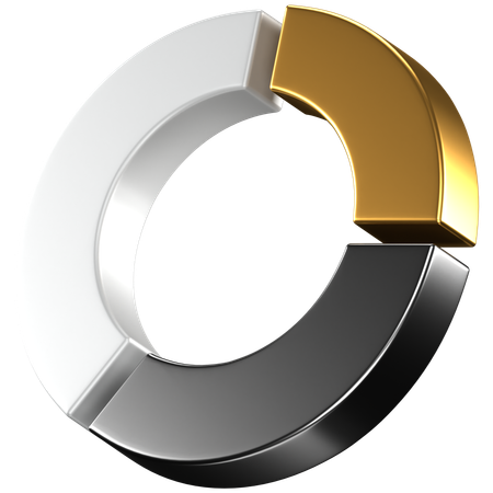 Gráfico circular  3D Icon