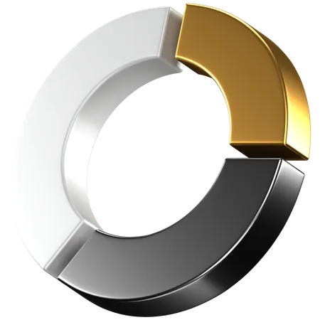 Gráfico circular  3D Icon