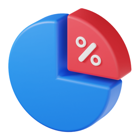 Gráfico circular  3D Icon