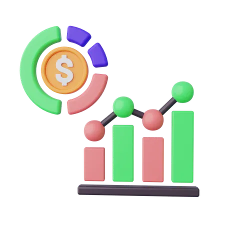 Gráfico circular  3D Icon