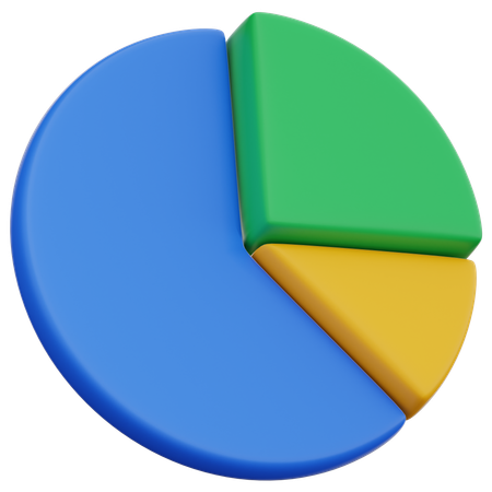 Gráfico circular  3D Icon