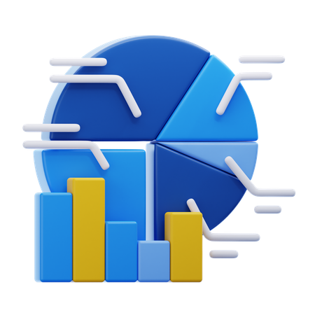 Gráfico circular  3D Icon