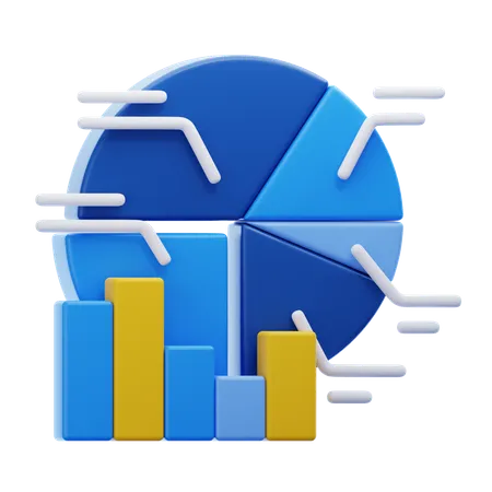 Gráfico circular  3D Icon