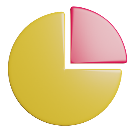 Gráfico circular  3D Icon