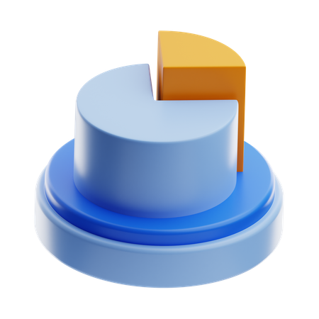 Gráfico circular  3D Icon