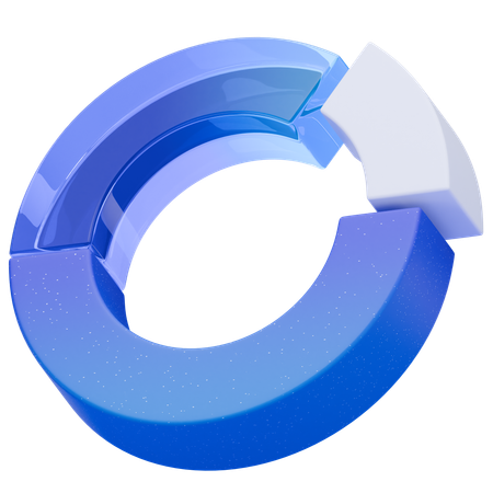 Gráfico circular  3D Icon