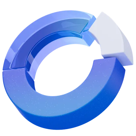 Gráfico circular  3D Icon