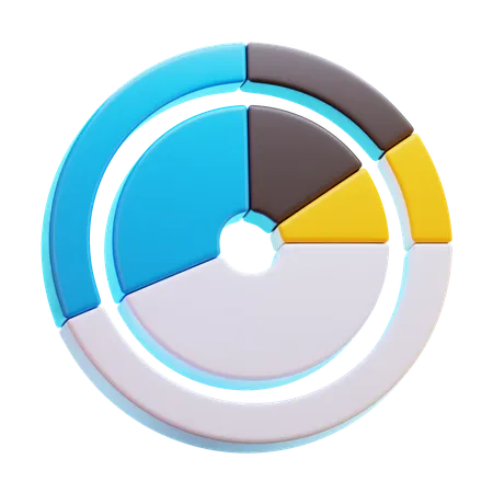 Gráfico circular  3D Icon