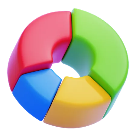 Gráfico circular  3D Icon